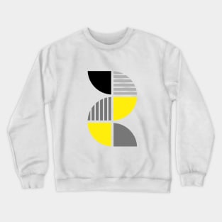 Yellow + Gray Geometric Crewneck Sweatshirt